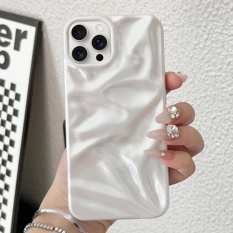 For iPhone 16 Pro Max Water Ripple Electroplating Paint TPU Phone Case(White) - iPhone 16 Pro Max Cases by buy2fix | Online Shopping UK | buy2fix