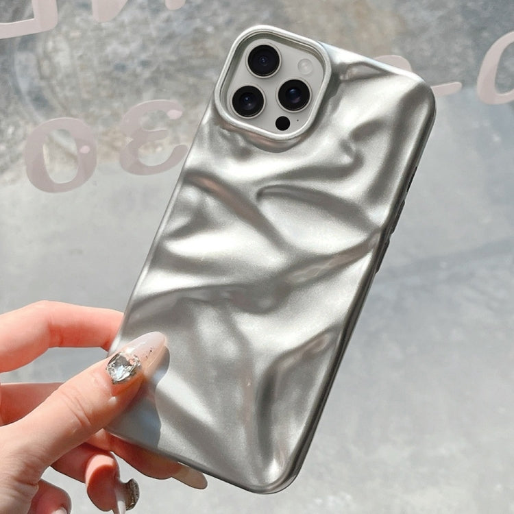 For iPhone 16 Pro Max Water Ripple Electroplating Paint TPU Phone Case(Silver) - iPhone 16 Pro Max Cases by buy2fix | Online Shopping UK | buy2fix