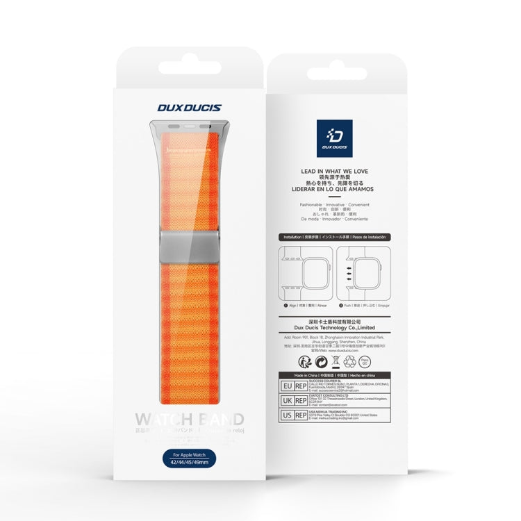 For Apple Watch Series 10 46mm DUX DUCIS YC Series Ocean Nylon Watch Band(Orange) - Watch Bands by DUX DUCIS | Online Shopping UK | buy2fix