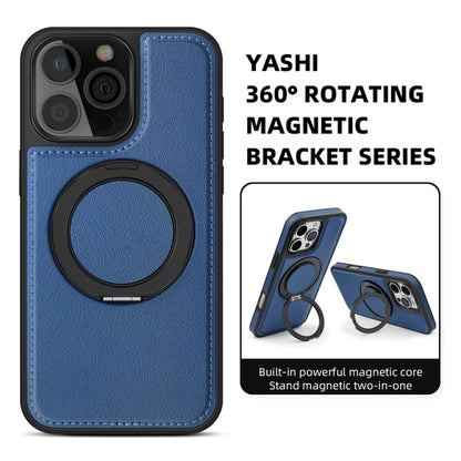 For iPhone 16 Yashi 360 Degree Rotating MagSafe Holder Phone Case(Blue) - iPhone 16 Cases by buy2fix | Online Shopping UK | buy2fix