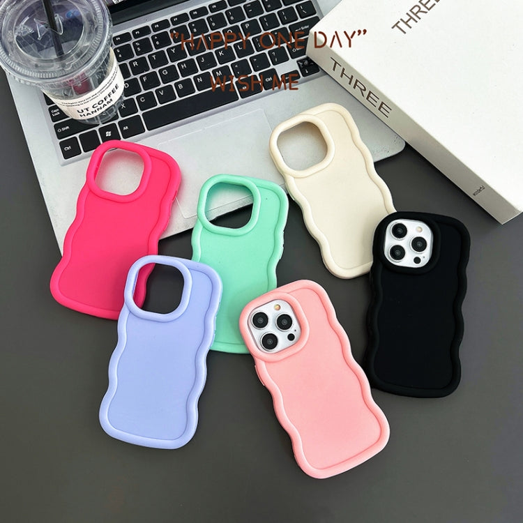 For iPhone 16 Pro Big Wave Puff Shape TPU Phone Case(Pink) - iPhone 16 Pro Cases by buy2fix | Online Shopping UK | buy2fix