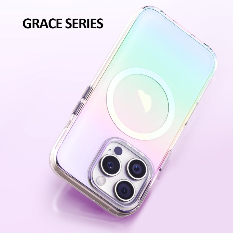 For iPhone 16 TGVIS Grace Series MagSafe Magnetic Phone Case(Purple) - iPhone 16 Cases by TGVIS | Online Shopping UK | buy2fix