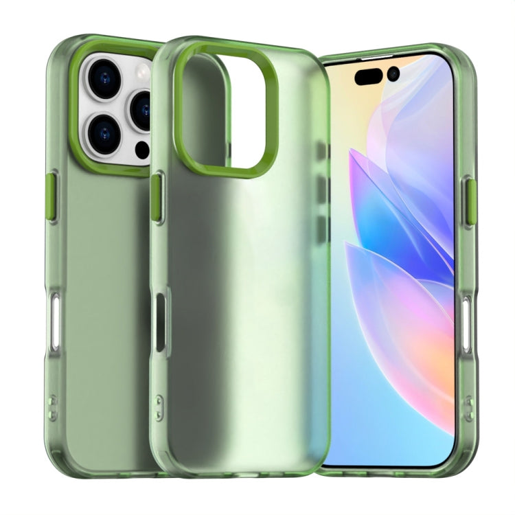 For iPhone 16 Pro Candy PC Hybrid TPU Shockproof Phone Case(Green) - iPhone 16 Pro Cases by buy2fix | Online Shopping UK | buy2fix