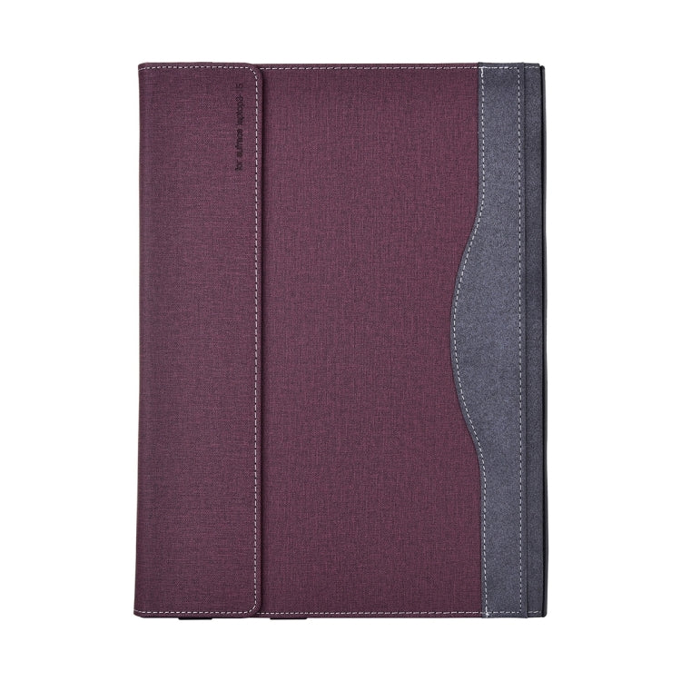 For MicroSoft Surface Laptop 7 13.8 inch Cloth Texture Laptop Leather Protective Case(Wine Red) - Screen & Keyboard Cover by buy2fix | Online Shopping UK | buy2fix