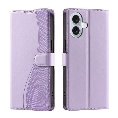 For iPhone 16 Voltage Ultra-thin Dot Leather Phone Case(Purple) - iPhone 16 Cases by buy2fix | Online Shopping UK | buy2fix