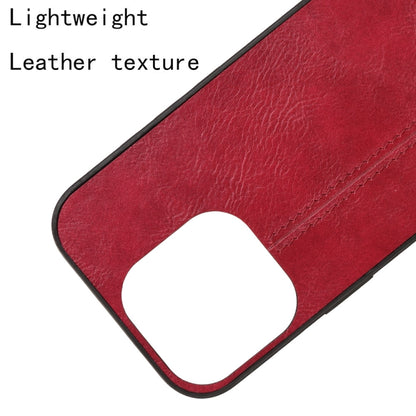 For iPhone 16 Pro Max Cow Pattern Sewing Back Cover Phone Case(Red) - iPhone 16 Pro Max Cases by buy2fix | Online Shopping UK | buy2fix