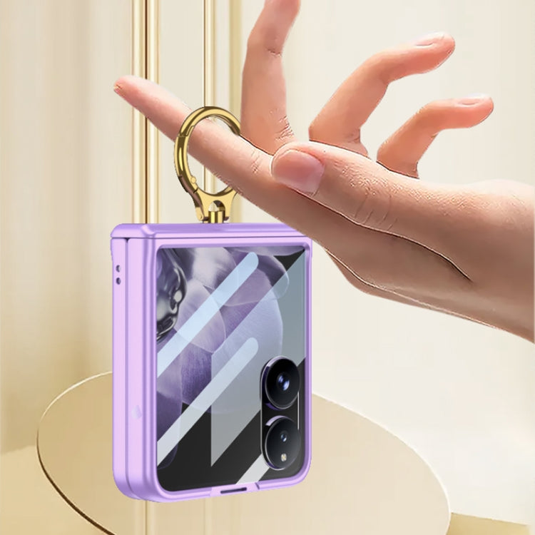 For Xiaomi Mix Flip GKK Integrated Magnetic Hinged Flip Case with Ring Holder(Purple) - Mix Flip Cases by GKK | Online Shopping UK | buy2fix