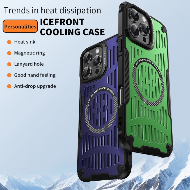 For iPhone 16 Pro Max Ice Front Cooling MagSafe Magnetic Phone Case(Sierra Blue) - iPhone 16 Pro Max Cases by buy2fix | Online Shopping UK | buy2fix