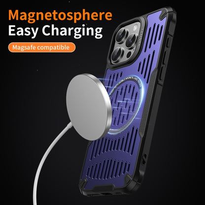 For iPhone 16 Ice Front Cooling MagSafe Magnetic Phone Case(Black) - iPhone 16 Cases by buy2fix | Online Shopping UK | buy2fix