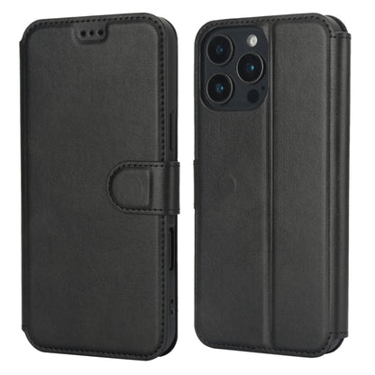 For iPhone 16 Pro Max Shockproof PU + TPU Leather Phone Case(Black) - iPhone 16 Pro Max Cases by buy2fix | Online Shopping UK | buy2fix