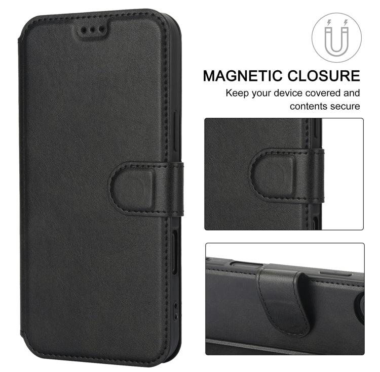 For iPhone 16 Shockproof PU + TPU Leather Phone Case(Black) - iPhone 16 Cases by buy2fix | Online Shopping UK | buy2fix