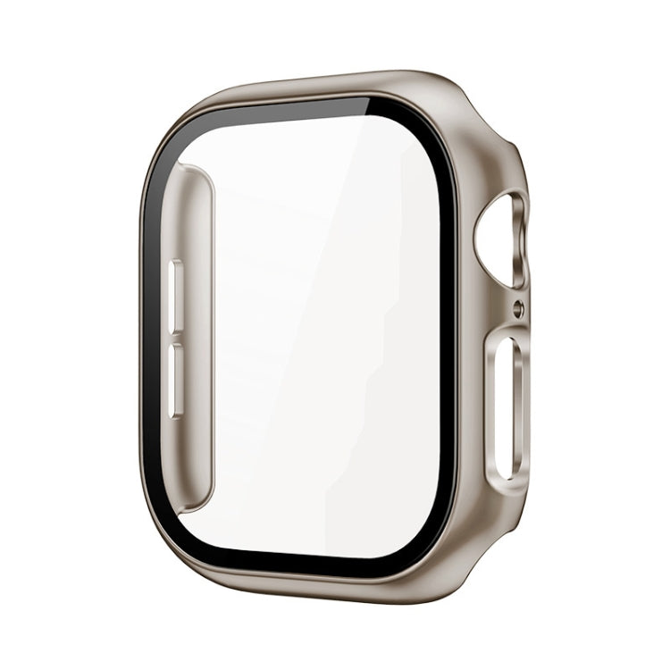 For Apple Watch Series 10 42mm imak Integrated Watch Case with Film(Titanium Gold) - Watch Cases by imak | Online Shopping UK | buy2fix