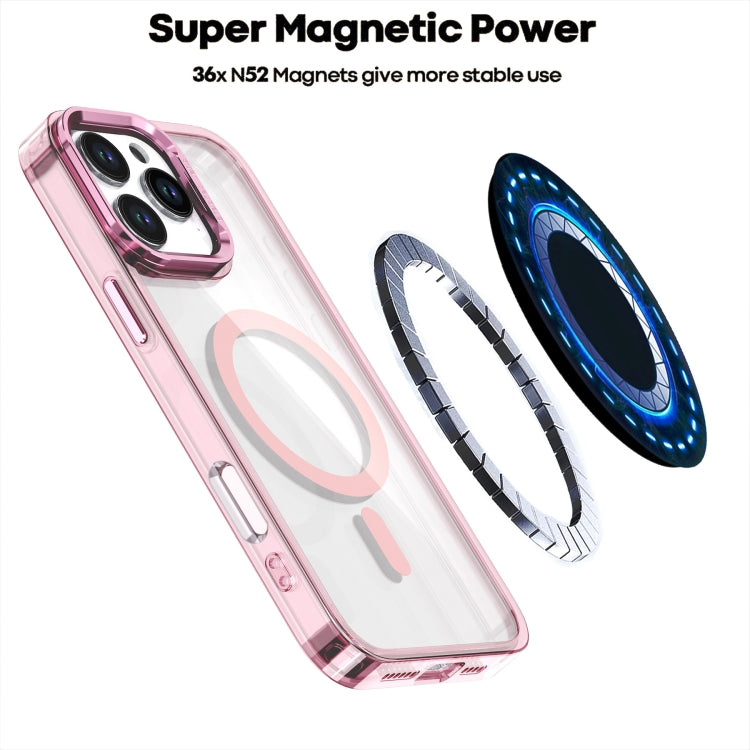 For iPhone 16 Plus Acrylic Camera Holder MagSafe Magnetic Phone Case(Pink) - iPhone 16 Plus Cases by buy2fix | Online Shopping UK | buy2fix