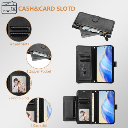 For Ulefone Note 17 Pro Multi-Card Slots Zipper Wallet Leather Phone Case(Black) - Ulefone Cases by buy2fix | Online Shopping UK | buy2fix