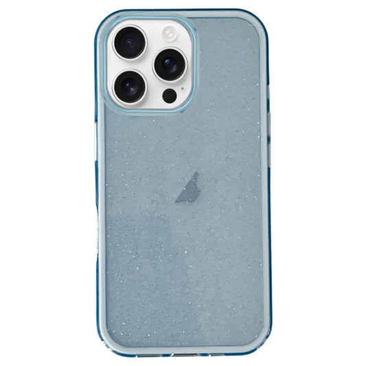 For iPhone 16 Pro IMD 3 in 1 Glitter TPU Hybrid PC Phone Case(Blue) - iPhone 16 Pro Cases by buy2fix | Online Shopping UK | buy2fix