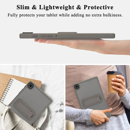 For Samsung Galaxy Tab S6 Lite P610 / P615 Skin Feel Holder PC Hybrid TPU Tablet Case(Grey) - Tab S6 Lite P610 / P615 by buy2fix | Online Shopping UK | buy2fix