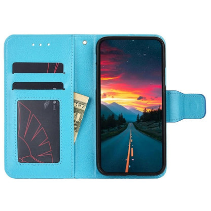 For iPhone 16 Pro Max Crystal Texture Leather Phone Case(Sky Blue) - iPhone 16 Pro Max Cases by buy2fix | Online Shopping UK | buy2fix