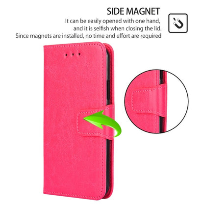 For iPhone 16 Pro Max Crystal Texture Leather Phone Case(Rose Red) - iPhone 16 Pro Max Cases by buy2fix | Online Shopping UK | buy2fix