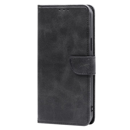 For iPhone 16 Pro Calf Texture Buckle Flip Leather Phone Case(Black) - iPhone 16 Pro Cases by buy2fix | Online Shopping UK | buy2fix