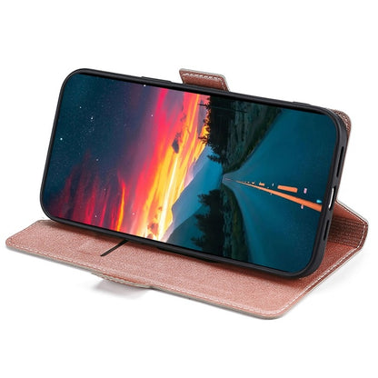 For iPhone 16 Plus Ultra-thin Voltage Side Buckle Horizontal Flip Leather Phone Case(Rose Gold) - iPhone 16 Plus Cases by buy2fix | Online Shopping UK | buy2fix