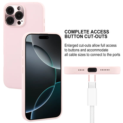 For iPhone 16 Pro Max GEBEI Plain Leather TPU Hybrid PU Phone Case(Pink) - iPhone 16 Pro Max Cases by GEBEI | Online Shopping UK | buy2fix