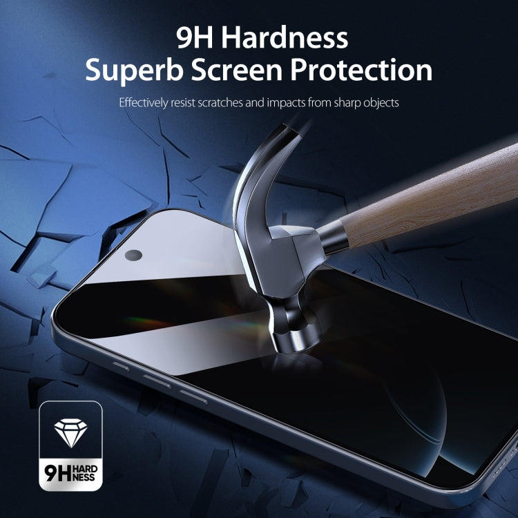 For iPhone 16 Pro 5pcs DUX DUCIS 0.33mm 9H High Aluminum Anti-spy HD Tempered Glass Film - iPhone 16 Pro Tempered Glass by DUX DUCIS | Online Shopping UK | buy2fix