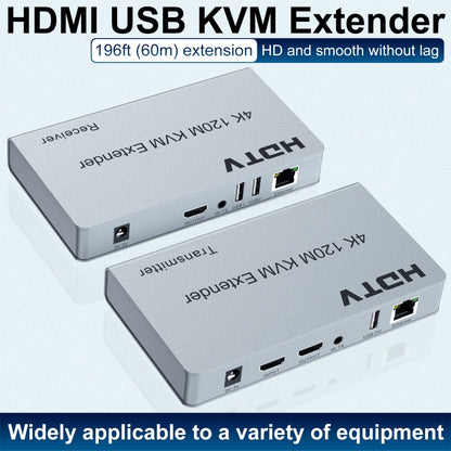 120m HDMI USB KVM 4K Network Extender, Plug:EU Plug - Amplifier by buy2fix | Online Shopping UK | buy2fix