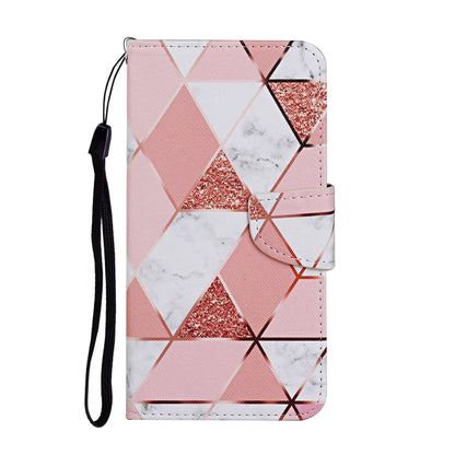 For Samsung Galaxy S25 5G Colored Drawing Pattern Leather Phone Case(Marble) - Galaxy S25 5G Cases by buy2fix | Online Shopping UK | buy2fix