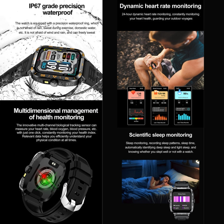 ZW59 1.95 inch BT Call Sports Smart Watch, Blood Oxygen / Heart Rate / Remote Photography(Black) - Smart Wristbands by buy2fix | Online Shopping UK | buy2fix