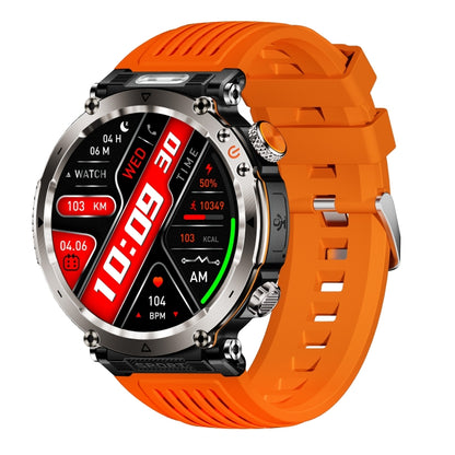 HT30 1.7 inch IP68 Waterproof Silicone Band Smart Watch, Support Flashlight / Banknote Detector Light / Compass(Orange) - Smart Wristbands by buy2fix | Online Shopping UK | buy2fix