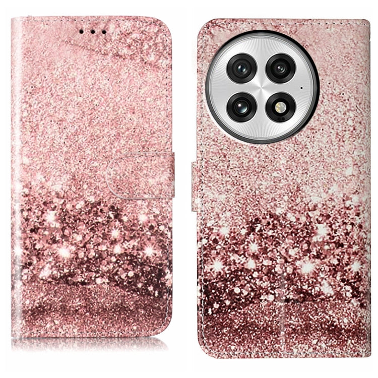 For OnePlus 13 Colored Drawing Marble Pattern Leather Phone Case(Rose Gold) - OnePlus Cases by buy2fix | Online Shopping UK | buy2fix