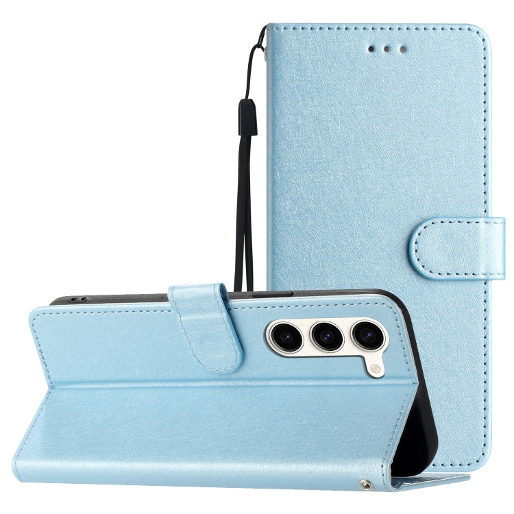 For Samsung Galaxy S25+ 5G Silk Texture Horizontal Flip Leather Phone Case(Light Blue) - Galaxy S25+ 5G Cases by buy2fix | Online Shopping UK | buy2fix