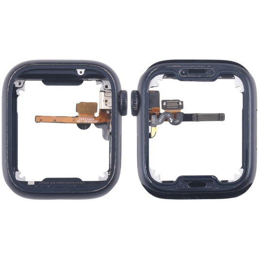 For Apple Watch Series 7 / 8 / 9 41MM LTE Aluminium Alloy Middle Frame Bezel Plate with Crown Spin Axis Flex Cable(Midnight) - Middle Frame by buy2fix | Online Shopping UK | buy2fix