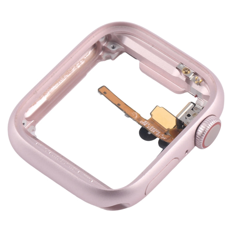 For Apple Watch Series 9 41MM LTE Aluminium Alloy Middle Frame Bezel Plate with Crown Spin Axis Flex Cable(Pink) - Middle Frame by buy2fix | Online Shopping UK | buy2fix