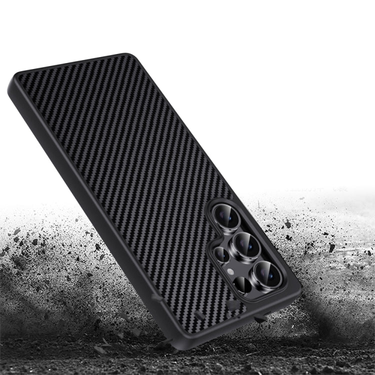 For Samsung Galaxy S25+ 5G Pita Series TPU + PC Texture Phone Case(Black) - Galaxy S25+ 5G Cases by buy2fix | Online Shopping UK | buy2fix