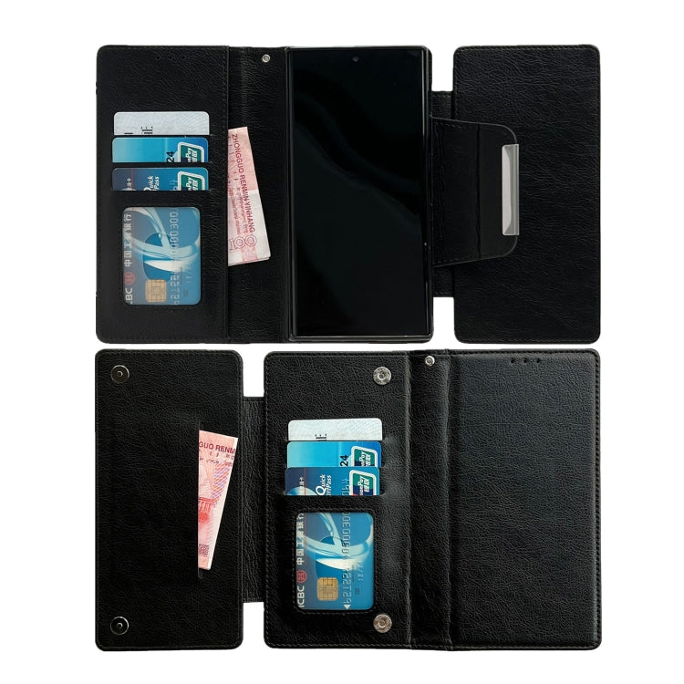 For Samsung Galaxy S25+ 5G Multifunctional 7-Card Wallet Leather Phone Case(Black) - Galaxy S25+ 5G Cases by buy2fix | Online Shopping UK | buy2fix