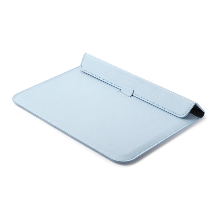 PU Leather Ultra-thin Envelope Bag Laptop Bag for MacBook Air / Pro 15 inch, with Stand Function(Sky Blue) - Protective Bags by buy2fix | Online Shopping UK | buy2fix