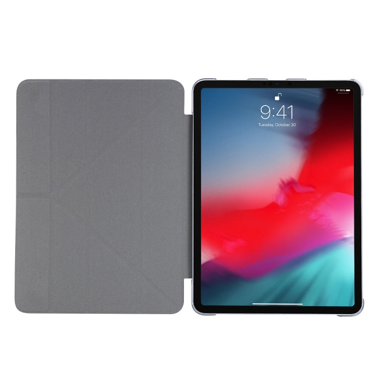 Silk Texture Deformation Flip Leather Case with Three-folding Holder For iPad Air 11 2024 / Air 2022 / 2020 10.9(Blue) - iPad Air (2022) / (2020) 10.9 Cases by buy2fix | Online Shopping UK | buy2fix