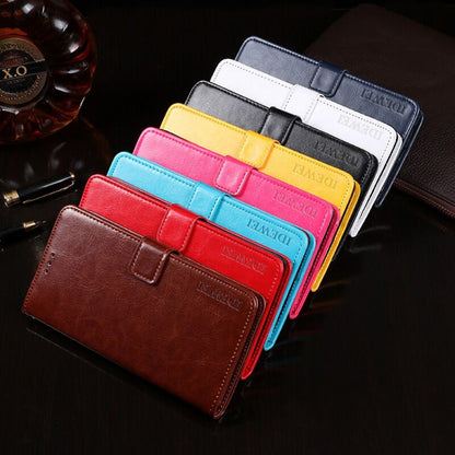 For Blackview BV5500 idewei Crazy Horse Texture Horizontal Flip Leather Case with Holder & Card Slots & Wallet(Black) - More Brand by idewei | Online Shopping UK | buy2fix