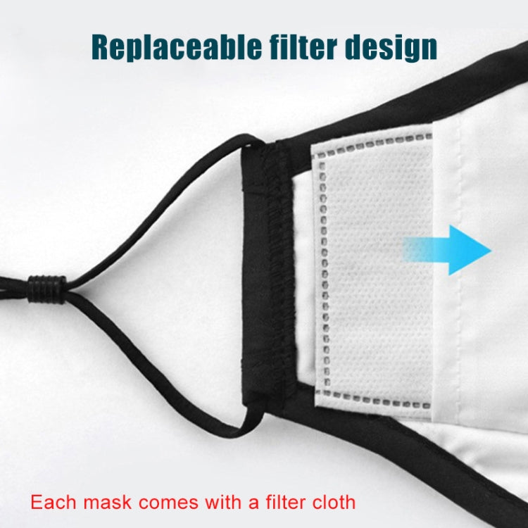 For Men Women Washable Replaceable Filter Breath-Valve PM2.5 Dustproof Face Mask(Black) - Protect Case by buy2fix | Online Shopping UK | buy2fix