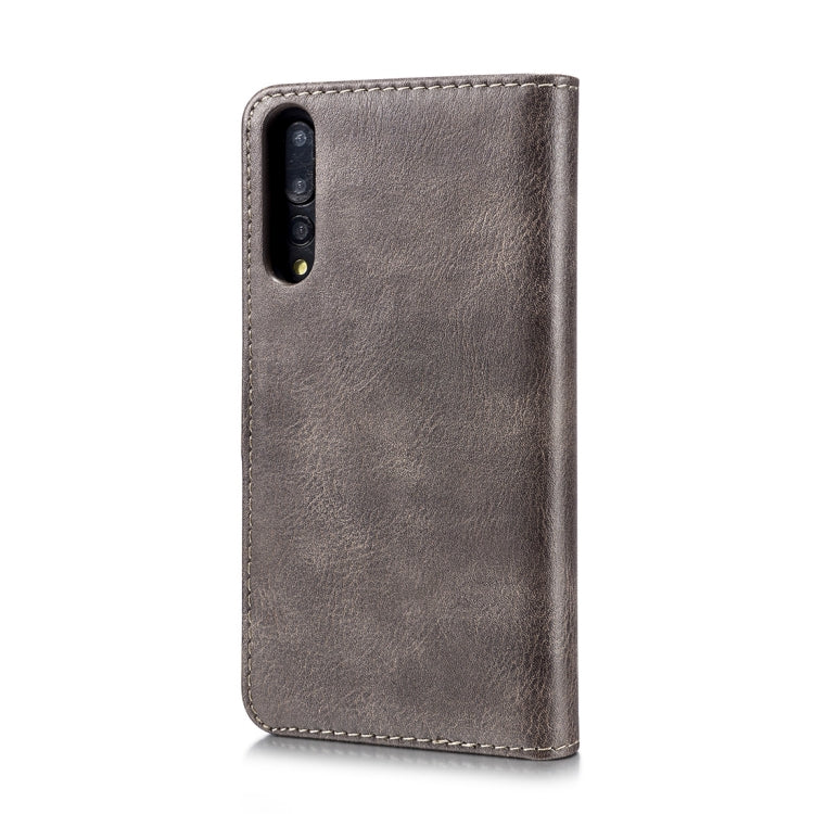 Crazy Horse Texture Flip Detachable Magnetic Leather Case for Huawei P20 Pro, with Holder & Card Slots & Wallet(Grey) - Huawei Cases by DG.MING | Online Shopping UK | buy2fix