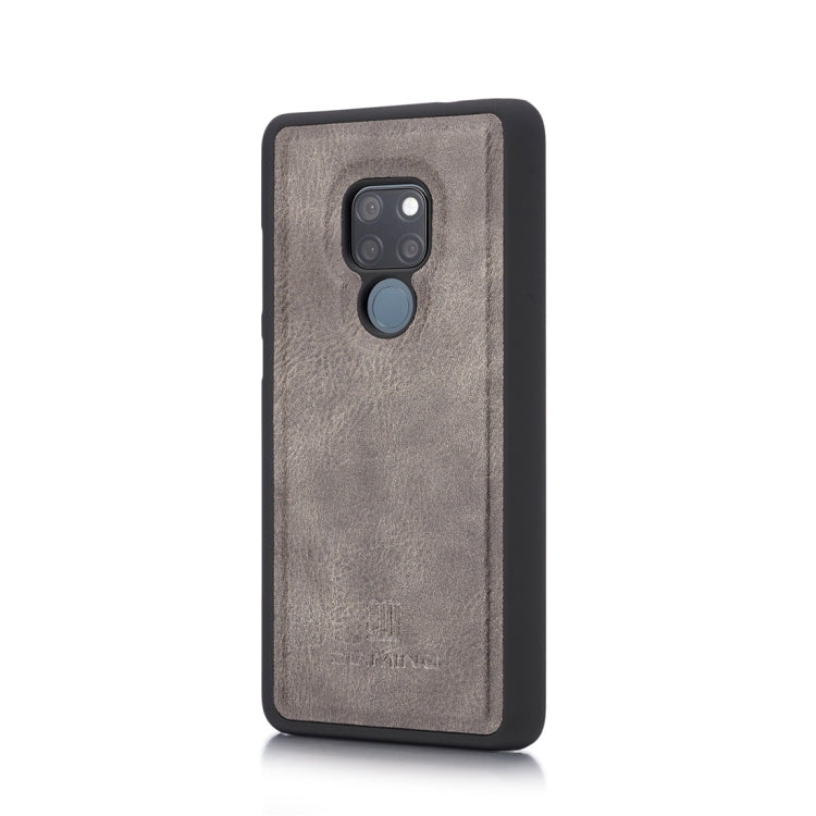 DG.MING Crazy Horse Texture Flip Detachable Magnetic Leather Case for Huawei Mate 20, with Holder & Card Slots & Wallet (Grey) - Huawei Cases by DG.MING | Online Shopping UK | buy2fix