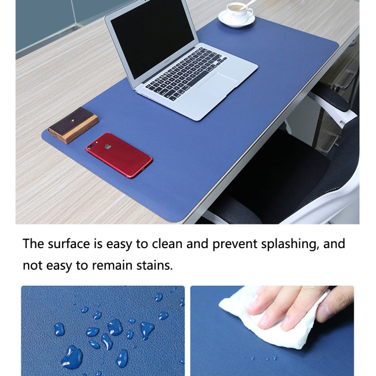 Multifunction Business PU Leather Mouse Pad Keyboard Pad Table Mat Computer Desk Mat, Size: 80 x 40cm(Baby Blue) - Desk Pads by buy2fix | Online Shopping UK | buy2fix