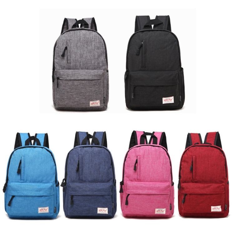 Universal Multi-Function Canvas Laptop Computer Shoulders Bag Leisurely Backpack Students Bag, Small Size: 37x26x12cm, For 13.3 inch and Below Macbook, Samsung, Lenovo, Sony, DELL Alienware, CHUWI, ASUS, HP(Magenta) - Backpack by buy2fix | Online Shopping UK | buy2fix