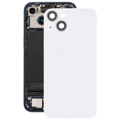 For iPhone 14 Plus Glass Battery Back Cover with Flash Bracket + Wireless Charging Module(White) - Back Cover by buy2fix | Online Shopping UK | buy2fix