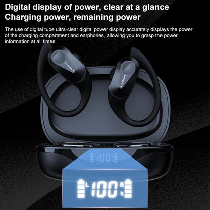 Lenovo LP75 IPX5 Waterproof Ear-mounted Bluetooth Earphone with LED Digital Display (White) - Bluetooth Earphone by Lenovo | Online Shopping UK | buy2fix