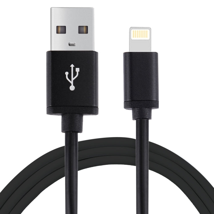 1m 3A 8 Pin to USB Data Sync Charging Cable for iPhone, iPad, Diameter: 4 cm(Black) - Normal Style Cable by buy2fix | Online Shopping UK | buy2fix