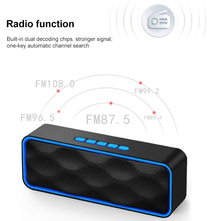 SC211 Pro Outdoor Multi-function Card Wireless Bluetooth Speaker Upgraded Version(Blue) - Desktop Speaker by buy2fix | Online Shopping UK | buy2fix