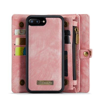 CaseMe for iPhone 8 Plus & 7 Plus   Multifunctional Leather Billfold with Detachable Magnetic PC Back Protective Case & Holder & 11 Card Slots & 3 Cash Slots & 1 Zipper Wallet & 2 Photo Frames & 3 Magnetic Clasps (Pink) - More iPhone Cases by CaseMe | Online Shopping UK | buy2fix