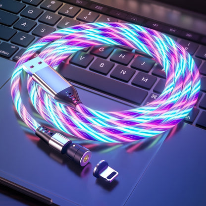 2.4A USB to 8 Pin 540 Degree Bendable Streamer Magnetic Data Cable, Cable Length: 1m(Colour) - Charging Cable & Head by buy2fix | Online Shopping UK | buy2fix